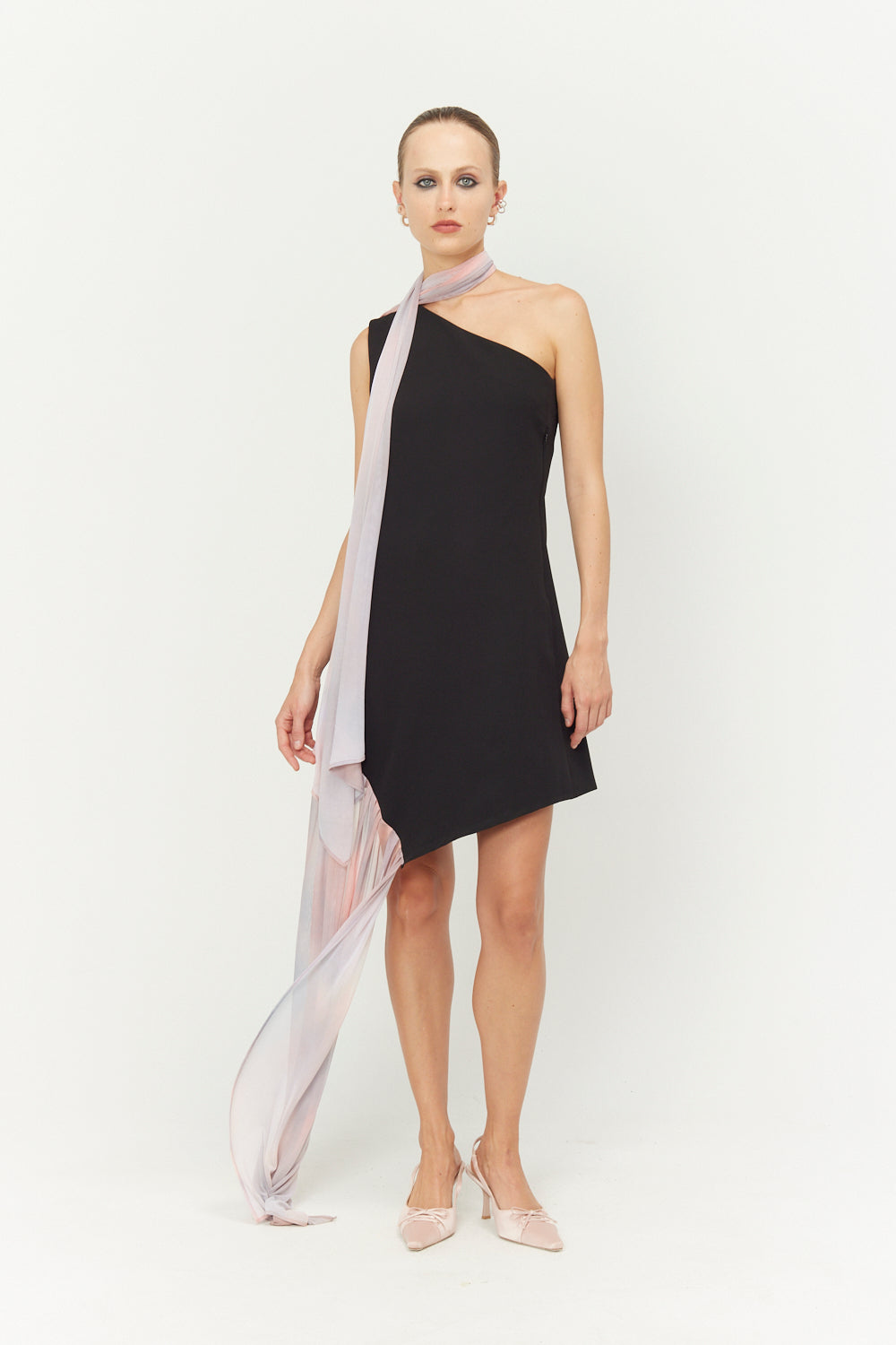 IMMEDIATE DELIVERY Abalone Black & Print Dress