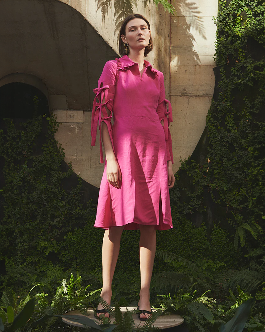 LINUM Dress - Fuchsia