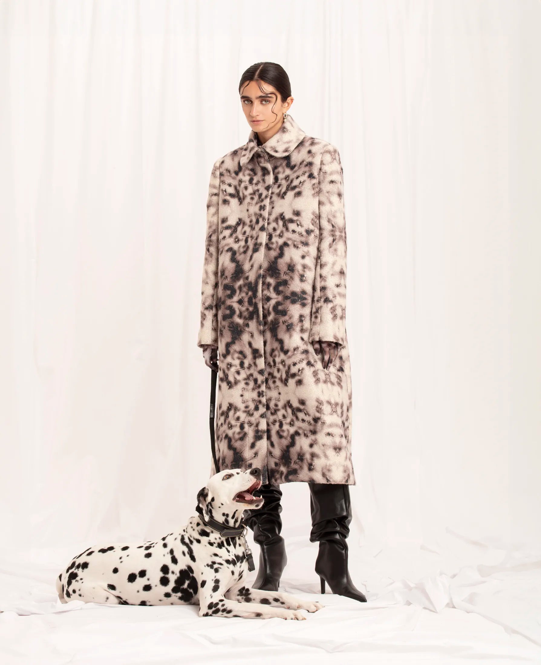 IMMEDIATE DELIVERY Cruella / Dalmatian Print Coat