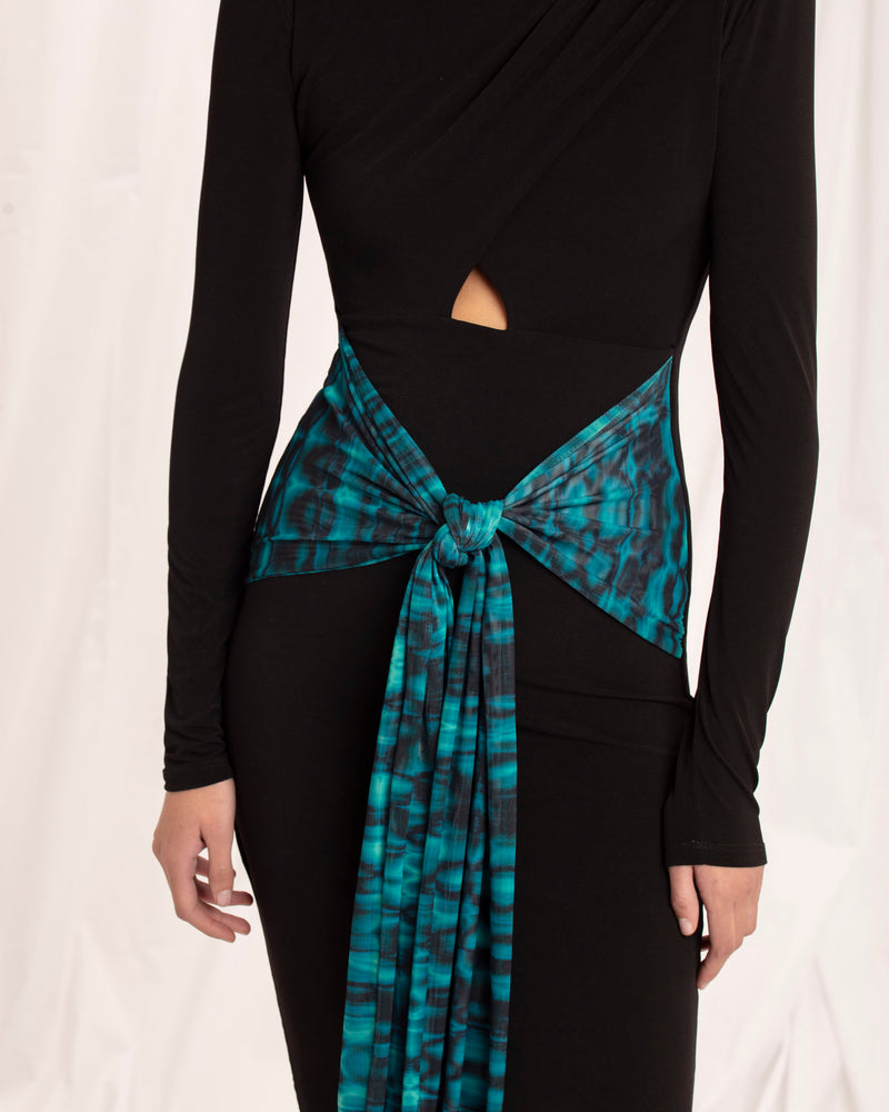 Immediate delivery - Rosette Dress Turquoise