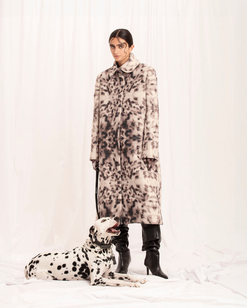 IMMEDIATE DELIVERY Cruella Dalmatian Print Coat