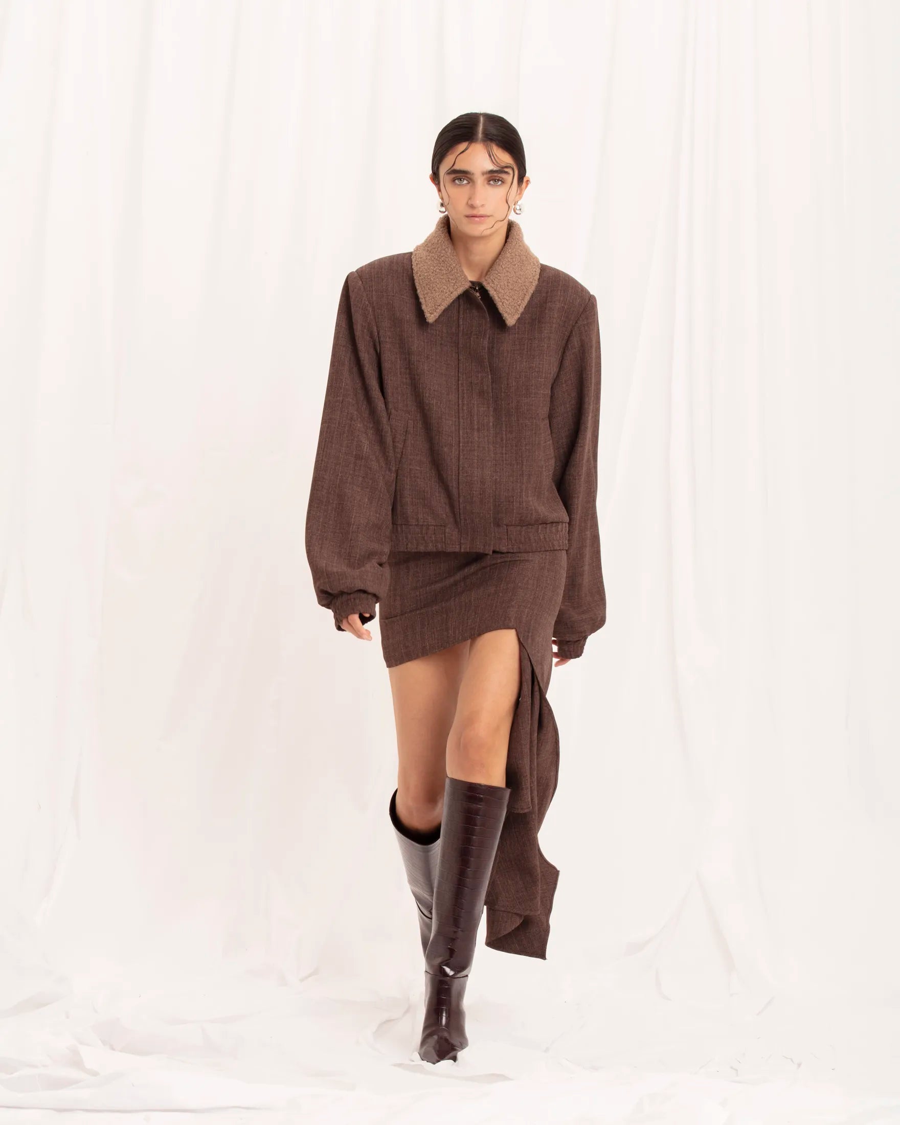 IMMEDIATE DELIVERY / Grace Cocoa Skirt