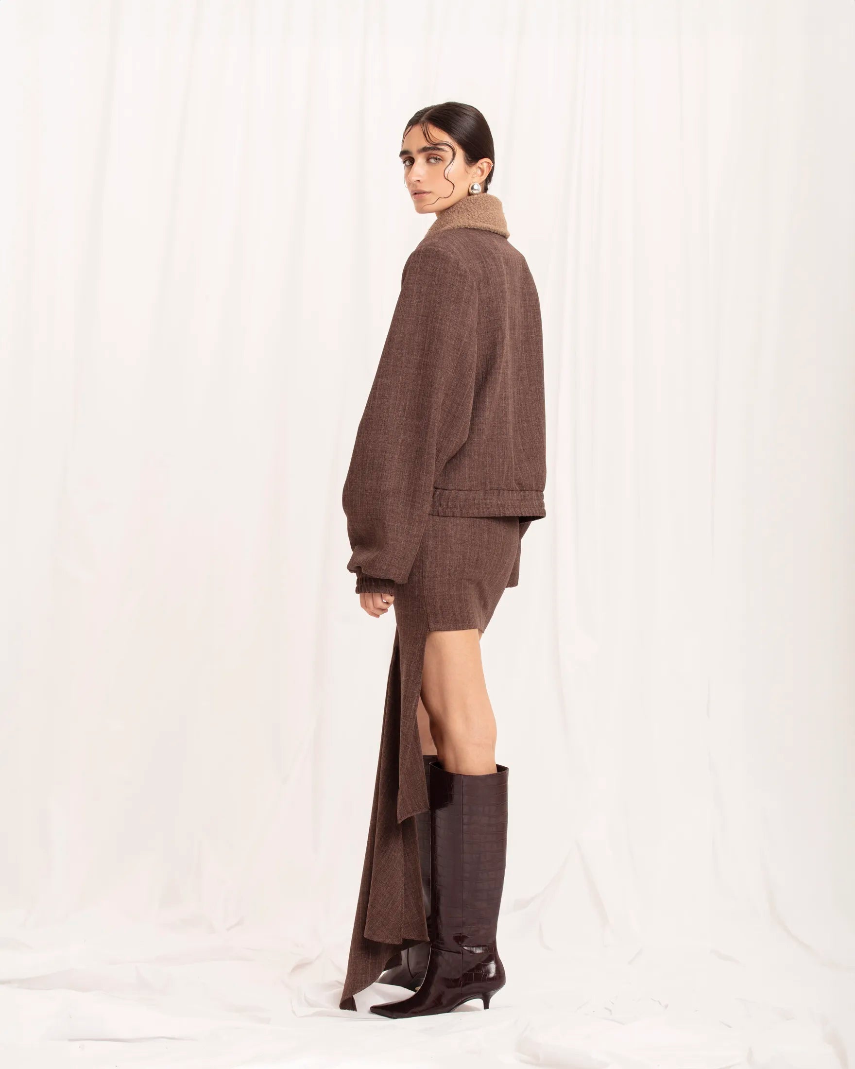 IMMEDIATE DELIVERY / Grace Cocoa Skirt