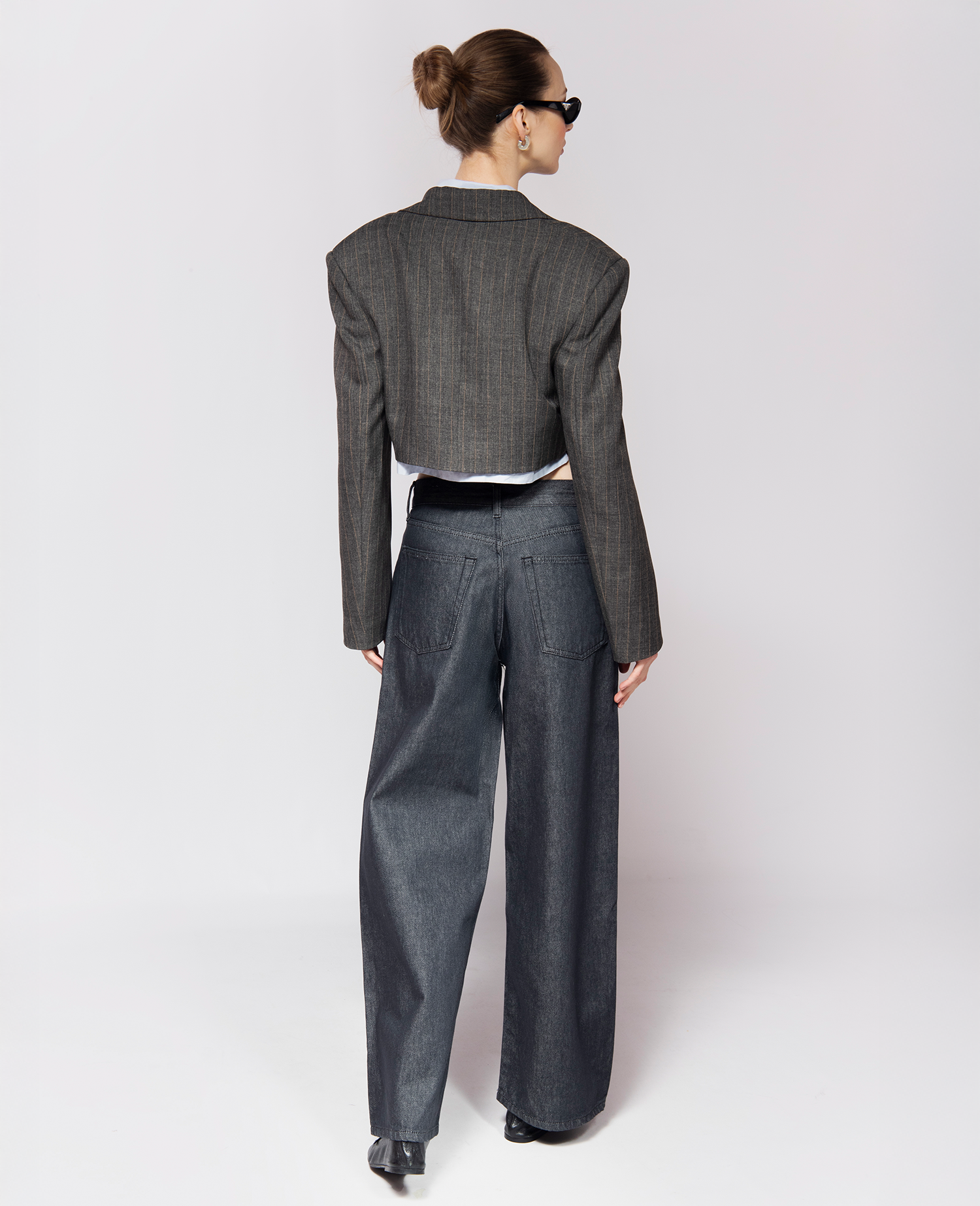 IMMEDIATE DELIVERY / Crop Blazer Elise Gray