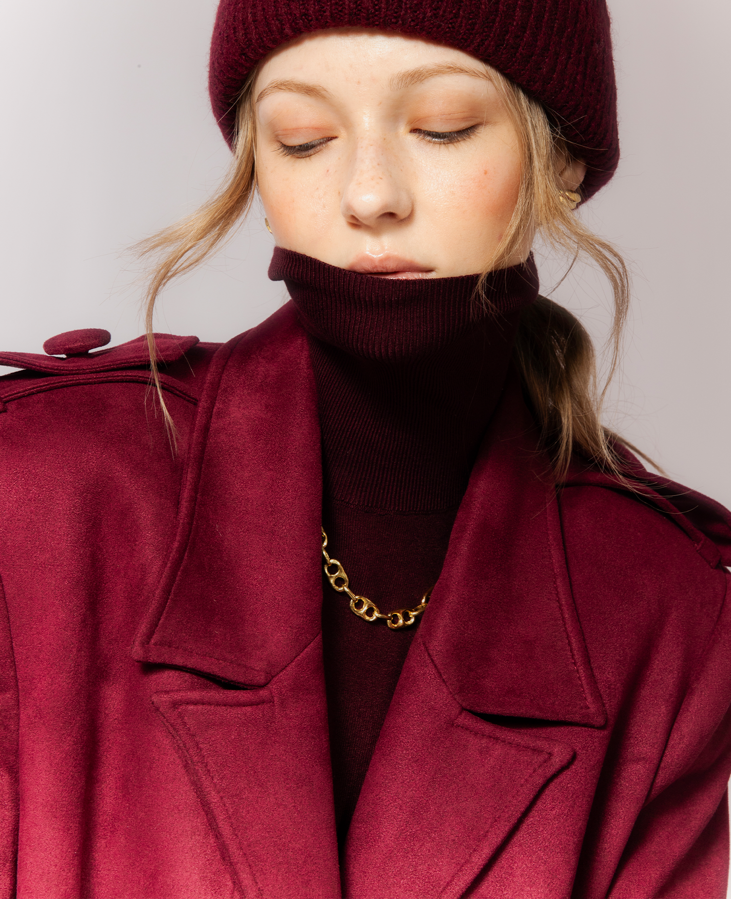 IMMEDIATE DELIVERY Gardenia Bordeaux Coat