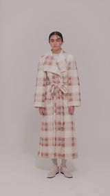 IMMEDIATE DELIVERY / Peggy Coat Cream Tartan