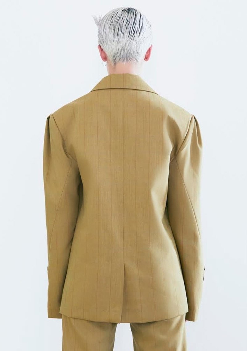 Caesar Blazer Jacket Mustard Tartán