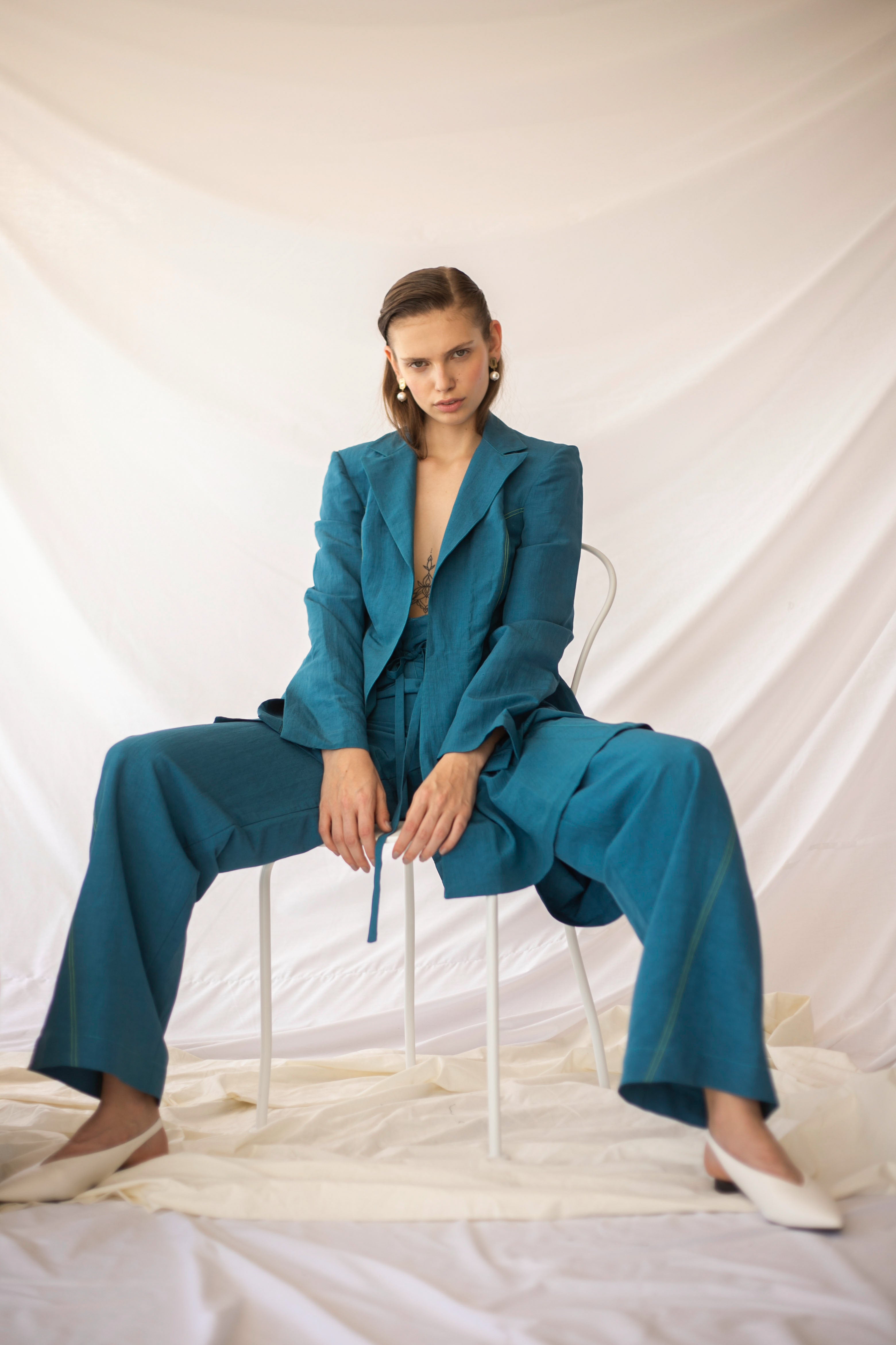 JAY Trousers - Turquoise 