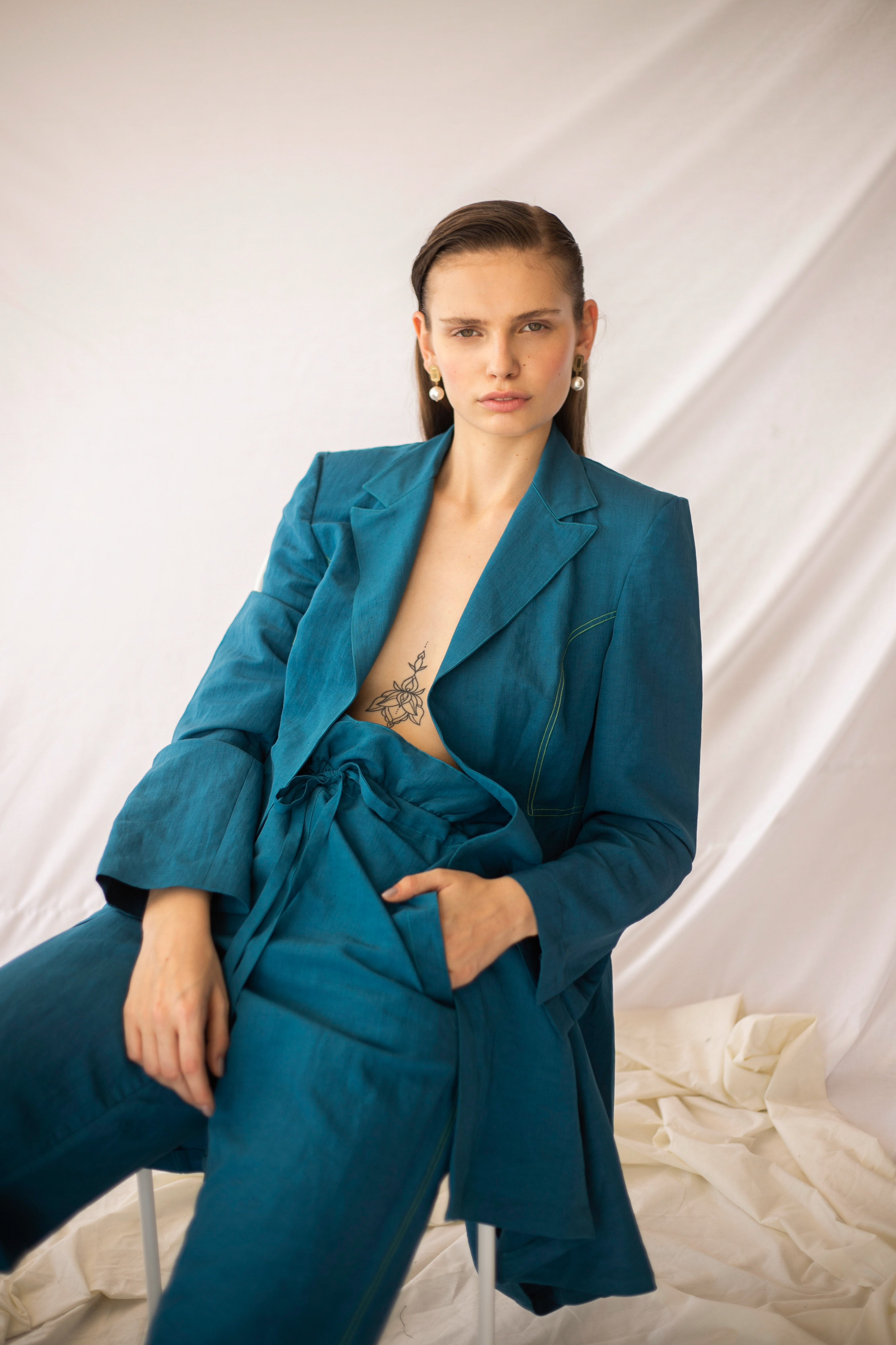 JAY Trousers - Turquoise 