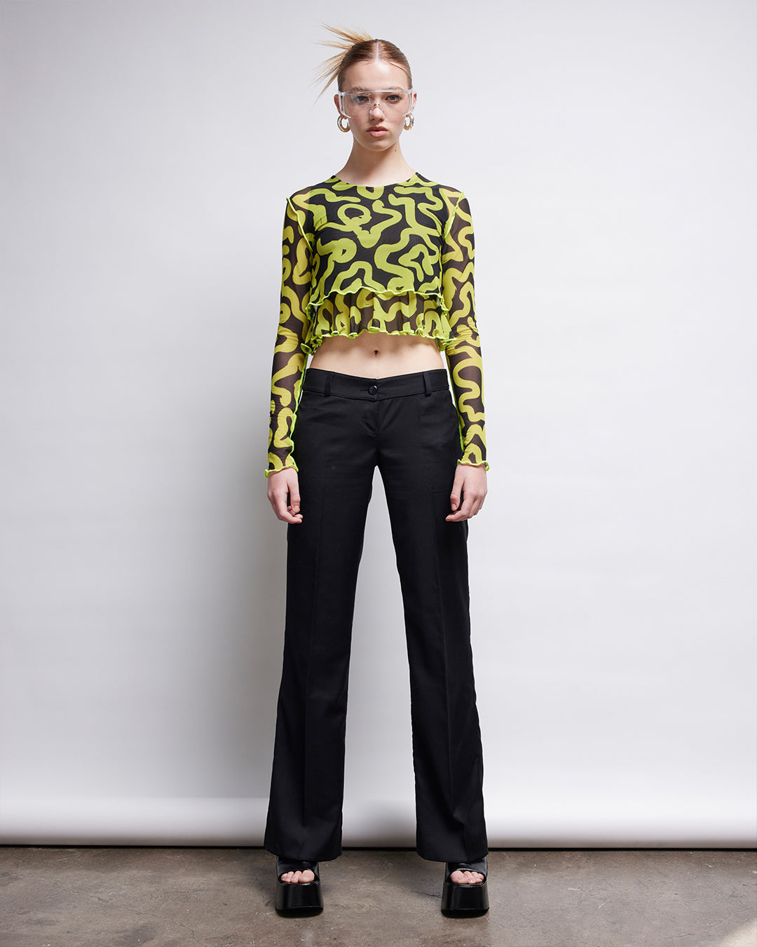 Top Loire Black & Yellow Print