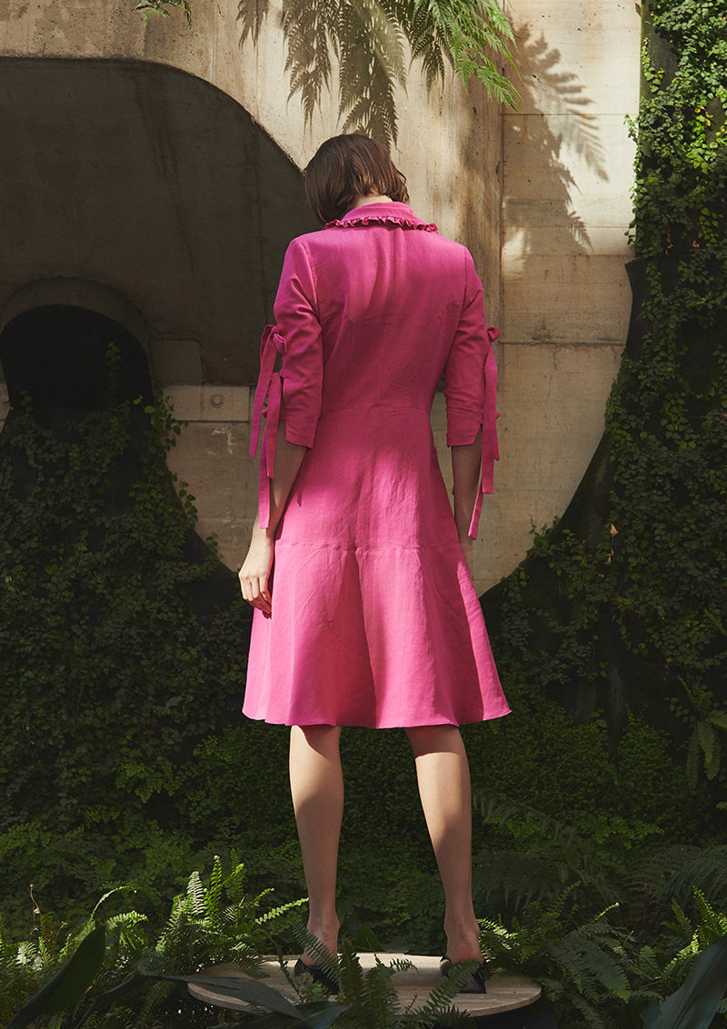 LINUM Dress - Fuchsia